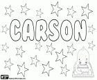 Carson, Name des englischen und schottischen Ursprungs, vor allem als männlicher Name verwendet, aber auch für Frauen verwendet. Carson, Name, von den gleichen Nachnamen, seine Bedeutung kommt, ist Sohn der Bewohner der Sümpfe