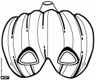 Eine Maske selbst als Jack O' Lantern Kürbis, berühmten Halloween Kürbisse zu verschleiern