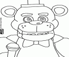 Freddy, ein Roboter Bär, eine Figur aus Five Nights at Freddy's, ein Videospiel des Terrors von Scott Cawthon. Die Abenteuer während der Abende in der Pizzeria Freddy Fazbear's Pizza auftreten und die Protagonisten sind die Nacht-Wachmann und gefährliche Roboter Tiere