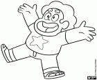 Steven Universe ist ein Junge mit einem Juwel im Nabel, der was zu lernen, wie man die Kräfte zu meistern, die er von seiner Mutter, der Anführer der weiblichen Außerirdischen Krieger, Die Crystal Gems geerbt hat. Steven Universe, US-amerikanische Fernsehserie erstellt von Rebecca Sugar für Cartoon Network