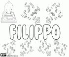 Filippo, italienische Bezeichnung für junge, abgeleitet aus der Antike griechische Name Philippos, d. Freund der Pferde h.