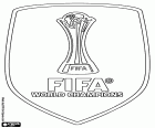 Das Emblem auf dem Shirt die Gewinner, Vereinsnamen oder Nationalmannschaft. Emblem für den FIFA-Weltmeister bis die nächste Ausgabe der Weltmeisterschaft. FIFA World Champions