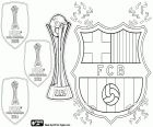 FC Barcelona, dreimaliger Weltmeister der FIFA Klub-Weltmeisterschaft, 2009, 2011 und 2015. Barça, die neue 2015 Weltmeister Verein nach einem Sieg über 3: 0 im Finale zu River Plate mit einem Tor von Leo Messi und zwei Tore von Luis Suárez