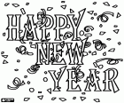 Happy New Year, Text in Englisch für die Feier der Ankunft des neuen Jahres