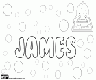 James, männlicher Vorname lateinischen Ursprungs, abgeleitet von Iacomus. James, populärer Name in Englisch, auch verwendet als Namen in anderen Sprachen