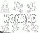Konrad, männlicher Vorname germanischen Ursprungs. Konrad, Namen für Jungen in Deutsch, Polnisch, Schwedisch, Norwegisch, Dänisch und Slowenisch. Konrád, Namen im tschechischen, slowakischen und ungarischen