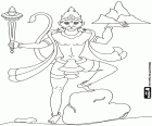 Lord Hanuman, ein Zeichen in der hinduistischen Mythologie, der Affenkönig, ein Aspekt von Gott Shiva