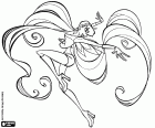 Ein spektakuläres Bild Färbung von Stella, einer der Winx Club Feen. Stella ist die Fee der strahlende sonne
