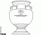 Die Trophäe der UEFA-Europameisterschaft, dem Henri Delaunay-Pokal. Die Fußball-Europameisterschaft, das internationale Turnier der Nationalmannschaften des Fußballs in Europa, die alle vier Jahre stattfindet