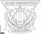 Logo der Club Deportivo Leganés. Fußball-Verein, gegründet im Jahre 1928, mit Sitz in Leganes, Stadt in der Nähe von Madrid und zum ersten Mal in seiner Geschichte spielt in der Primera División in Saison 2016-2017