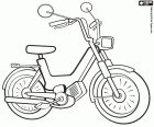 Ein Moped, ein Fahrzeug wie ein kleines Motorrad in der Regel mit einem Hubraum von weniger als 50 cc
