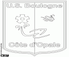 Emblem des Union Sportive de Boulogne Côte d'Opale, US Boulogne, Fußballverein aus Boulogne-sur-Mer, Stadt der Pas-De-Calais im Norden Frankreichs