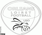 Logo der Union sportive Orleans Loiret football, US Orleans, Fußballverein der Stadt Orleans, Hauptstadt des Loiret und der französischen Region Centre-Val de Loire