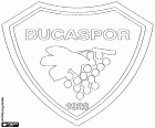 Emblem von Bucaspor Kulübü, Fußballverein mit Sitz in Izmir, Metropole im äußersten Westen von Anatolia, besiedelten die dritte Stadt mehr der Türkei