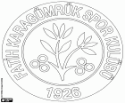 Schild des Fatih Karagümrük Spor Kulübü, Fußballverein in der Nähe von Karagümrük im Stadtteil Fatih, bevölkerungsreichsten und größten Stadt Istanbul, Türkei