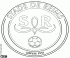 Abzeichen des Stade de Reims, französischer Fußballverein von Reims, Stadt in Marne, im Nordosten von Frankreich, Region Champagne-Ardennes