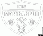 Abzeichen der Manisa Spor Kulübü, Manisaspor, Fußballverein mit Sitz in Manisa, Großstadt von der Ägäis-Region im Westen der Türkei, Hauptstadt der Provinz mit dem gleichen Namen