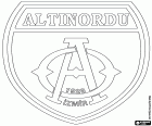 Logo der Altinordu Futbol Kulübü, Fußball-Club von Izmir, metropolitan Küstenstadt im Westen Anatoliens, Hauptstadt von Izmir in der Region der Ägäis