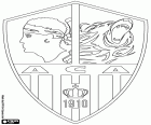 Logo Athletic Club Ajaccio, AC Ajaccio oder Athletic Club Aiacciu in korsischer Sprache, Fußballverein in der Stadt Ajaccio, Hauptstadt von Korsika