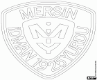 Schild von Mersin İdman Yurdu Spor Kulübü Derneği, Sportverein in Mersin, eine große türkische Stadt mit Hafen am Mittelmeer, Hauptstadt der Provinz mit dem gleichen Namen, im Süden von Anatolien