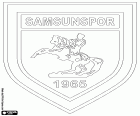 Logo von Samsunspor Kulübü Derneği, Fußballverein Samsun, Stadt mit einem großen Hafen im Schwarzen Meer, Hauptstadt der Provinz Samsun an der nördlichen Küste der Türkei