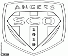 Emblem von Angers Sporting Club de l'Ouest, auch bekannt als Angers SCO, Fußballverein in der Stadt Angers im Westen Frankreichs. Angers ist die Hauptstadt des Departements Maine-et-Loire