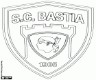 Abzeichen des Sporting Club de Bastia, Fußballverein in Bastia, Stadt im Norden der Insel Korsika