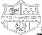 Logo der Football Club de Nantes, Fußballverein in Nantes, Hauptstadt der Region Pays De La Loire, im Westen von Frankreich
