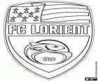Logo der Football Club Lorient-Bretagne Sud, Fußballverein in Lorient, Hafenstadt in der Bretagne im Nordwesten Frankreichs