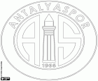 Emblem von Antalyaspor Kulübü, Fußballverein in Antalya, Stadt an der Mittelmeerküste der Südwesten der Türkei und Hauptstadt der Provinz mit dem gleichen Namen