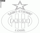 Abzeichen der Association Sportive de Saint-Étienne, Fußballverein in Saint-Étienne, Stadt im zentralen Osten Frankreichs und Hauptstadt des Département Loire
