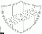 Abzeichen von Club Atlético Atlanta, Sportverein von Buenos Aires, befindet sich in der Nähe von Villa Crespo, mit dem Spitznamen Los Bohemios, der Bohème