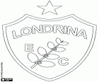 Schild von Londrina Esporte Clube, Fußballverein aus der Londrina Stadt im Paraná Staat im Süden Brasiliens