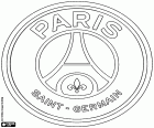 Schild von Paris Saint-Germain Football Club, PSG, Sportverein und Fußballverein in Paris, die französische Hauptstadt