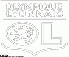 Abzeichen von Olympique Lyon, Olympique Lyonnais, OL, Fußballverein in Lyon, die drittgrößte Stadt Frankreichs bevölkerungsreicheren. Lyon befindet sich im mittleren Osten von Frankreich ist die Hauptstadt der Auvergne-Rhône-Alpes