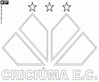Schild des Criciúma Esporte Clube, Fußballverein in Criciúma, Stadt des Staates Santa Catarina in den Süden Brasiliens