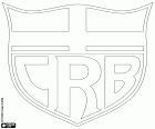 Emblem der Clube de Regatas Brasil, CRB, Sportverein und Fußballverein in Maceió, Stadt mit Küste am Atlantischen Ozean und Hauptstadt des Bundesstaates Alagoas, in den Nordosten Brasiliens
