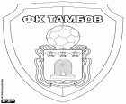 Schild des FK Tambow, Tambow ansässige Fußballverein, Stadt an den Ufern des Flusses Tsna und Verwaltungszentrum der Oblast Tambow, befindet sich etwa 480 km südöstlich von Moskau, in der Mitte-West des Europäischen Russlands
