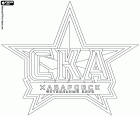 Emblem der FK SKA-Chabarowsk, Fußballverein mit Sitz in Chabarowsk, die zweitgrößte Stadt nach Wladiwostok, im russischen Fernen Osten, Hauptstadt der Region Chabarowsk und der Föderationskreis Ferner Osten