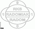 Logo von RKS Radomiak Radom, Fußballverein in Radom, Stadt in der Nähe des Mleczna Fluss, liegt 100 km südlich von Warschau, im Osten-Zentrum von Polen, Woiwodschaft Masowien