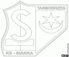 Emblem der Klub Sportowy Siarka Tarnobrzeg, Sportverein in Tarnobrzeg, Stadt am Ostufer der Weichsel, in der Woiwodschaft Karpatenvorland, im Südosten Polens
