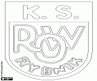 Emblem der KS ROW 1964 Rybnik, Fußballverein in Rybnik, Stadt der Schlesischen Woiwodschaft befindet sich im Süden Polens nahe der Grenze zur Tschechischen Republik