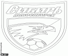 Abzeichen der FK Sibir Nowosibirsk, Fußballverein in Nowosibirsk, die drittgrößte Stadt in Russland, Hauptstadt des Föderationskreises in der Oblast Nowosibirsk, in der asiatischen Russisch
