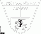 Emblem der Klub Sportowy Wisła Puławy, Fußballverein mit Sitz in Puławy, Stadt befindet sich in dem Zusammenfluss der Flüsse, Wisła und Kurowka in der Woiwodschaft Lublin, im Osten von Polen