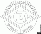 Logo der MKS Bytovia Bytów, Miejski Klub Sportowy Bytovia Bytów, Fußballverein in Bytów, Stadt im Norden Polens und Hauptstadt Bytów Grafschaft in der Pommerschen Woiwodschaft