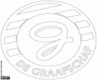 Schild des VBV De Graafschap, Vereniging Betaald Voetbal De Graafschap, Fußballverein in Doetinchem, Stadt im Osten der Niederlande in der Provinz Gelderland