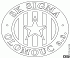 Logo des SK Sigma Olomouc, Fußballverein mit Sitz in Olomouc, Stadt im Osten der Tschechischen Republik, historische Hauptstadt von Mähren und heute die Hauptstadt der Region Olomouc. Die Dreifaltigkeitssäule in Olomouc ist ein Weltkulturerbe der UNESCO