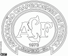 Abzeichen der Associação Chapecoense de Futebol, Fußballklub mit Sitz in Chapecó, Stadt im Inneren des Staates Santa Catarina, befindet sich auf mehr als 600 km westlich von Florianópolis