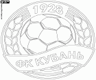Emblem des FC Kubán Krasnodar, Fußballverein in Krasnodar, Stadt neben dem Fluss Kuban im Süden des Europäischen Russlands und die Hauptstadt der Region Krasnodar in der Nordkaukasus-region