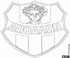 Logo des FC Apollon Athen, auch bekannt als Apollon Athen, Fußballverein, der gehört zu einem Sportverein in Izmir gegründet, im Jahre 1891 und von 1922 mit Sitz in Rizoupoli, einem Viertel von der griechischen Hauptstadt Athen. Seinen vollständigen Namen transkribiert aus dem griechischen ist Gymnasticos Syllogos Apollon Athen